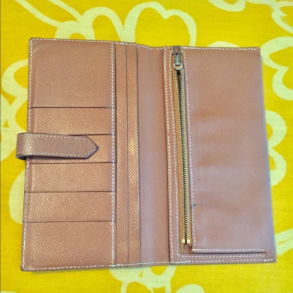Hermes Brown Epsom Bearn Bifold Flap - Picture 7 of 11